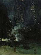 James Abbott Mcneill Whistler nocturne i svart och guld den fallande raketen oil painting picture wholesale